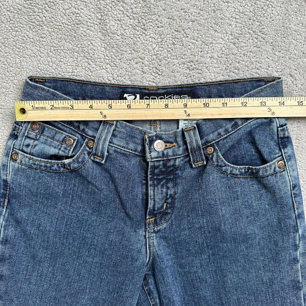 Rockies Women's Relaxed Low Rise Western Denim Jeans Size 4 L Tall Blue - Picture 7 of 13